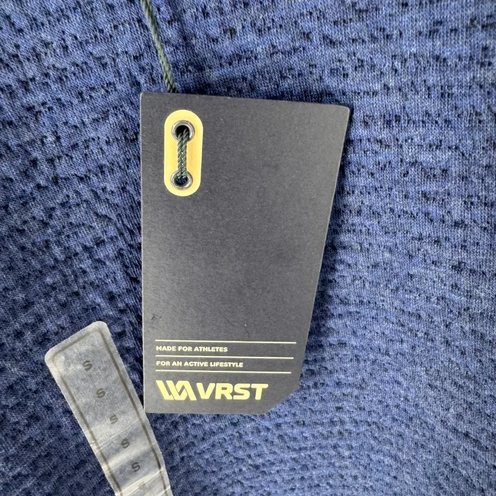 VRST Mens Recharge Lunar Crew Neck Sweatshirt Dark Navy MAX233106 Textured Small
